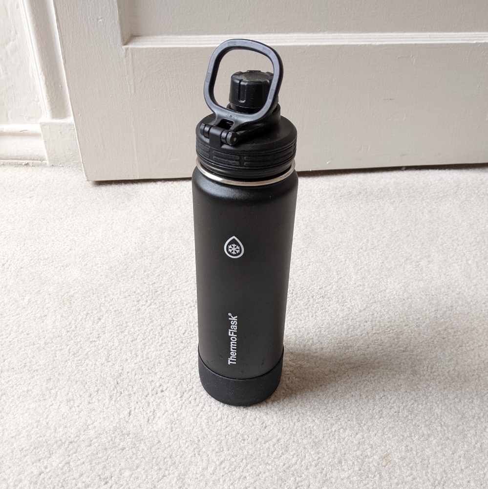 Thermoflask black stainless steel insulated hot cold water bottle NEW 24… - Picture 4 of 4